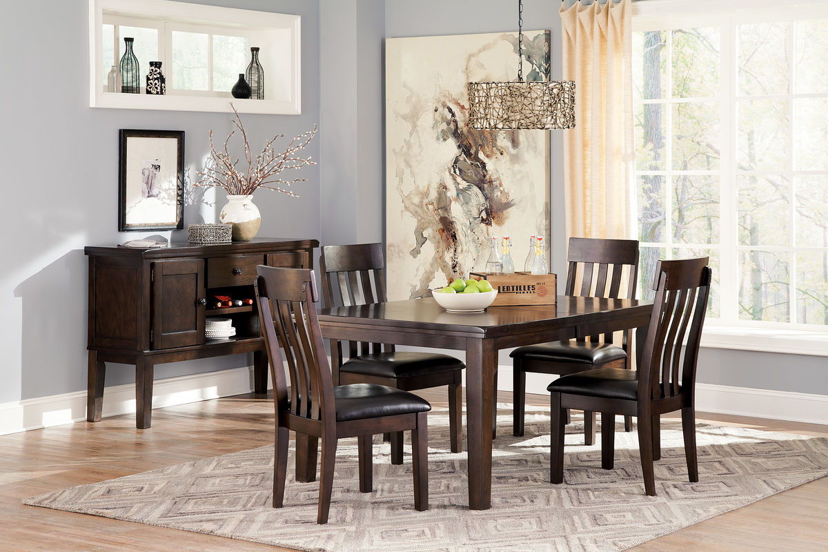 Signature Design by Ashley® Haddigan - Dining Table With Side Chairs | Meri Furniture