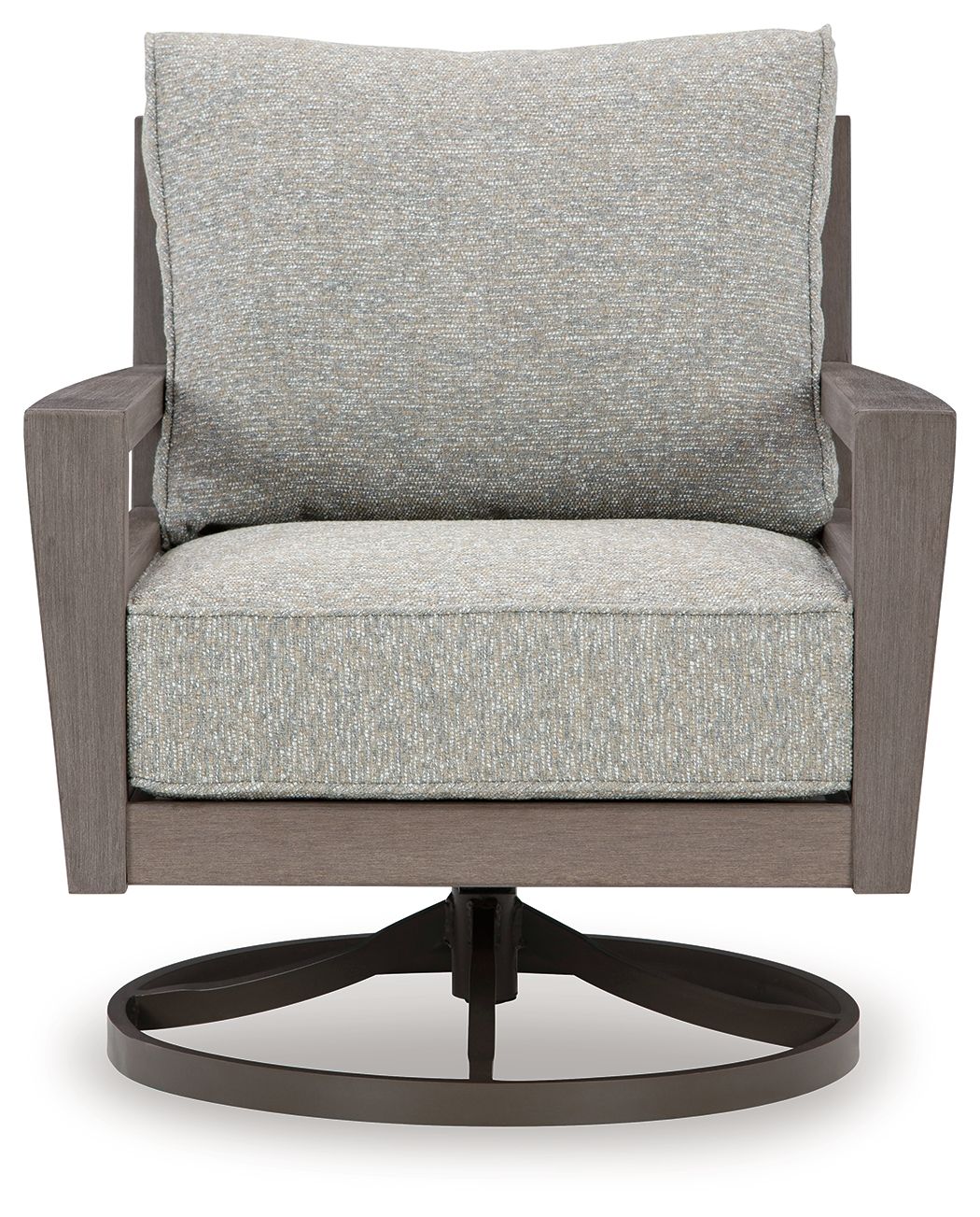 Signature Design by Ashley® Hillside Barn - Gray / Brown - Swivel Lounge W/ Cushion | Meri Furniture