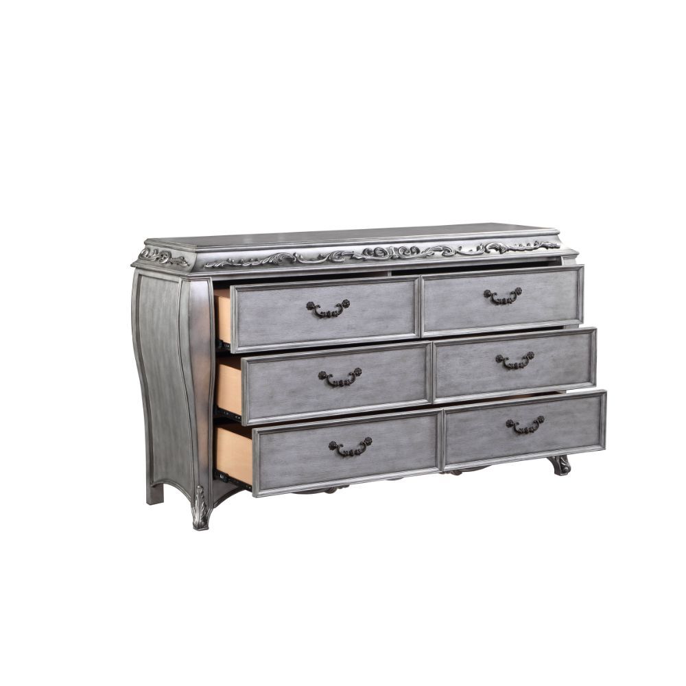ACME Leonora - Dresser - Vintage Platinum | Meri Furniture
