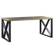 Jennavieve - Executive Writing Desk - Gold Aluminum