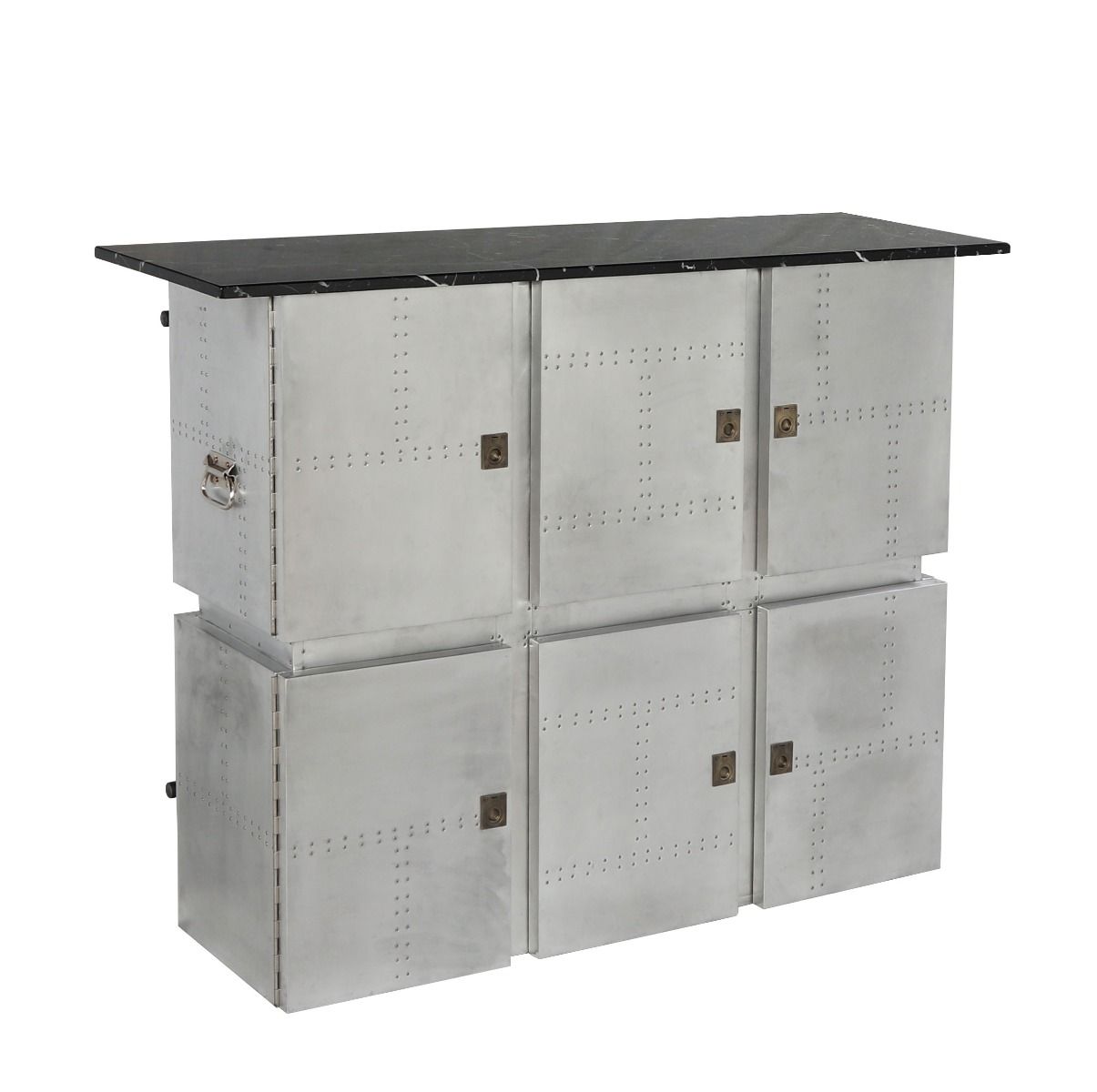 ACME Brancaster - Bar Table With Marble Top - Aluminum | Meri Furniture