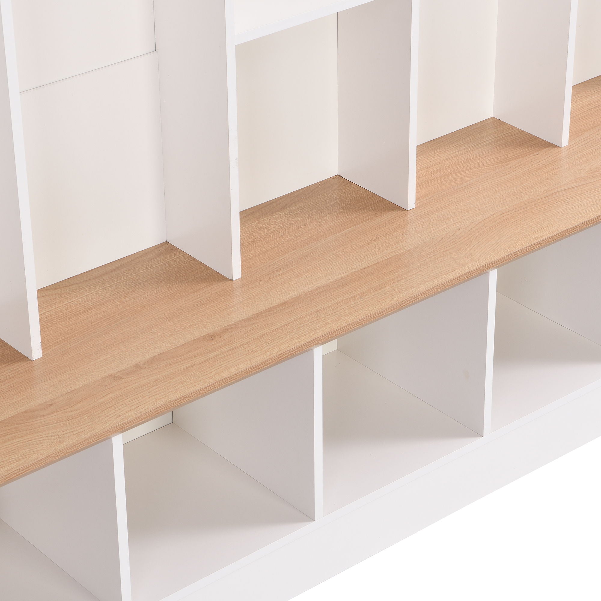 Minimalist Shoe Cabinet With Cube Storage & Shelves