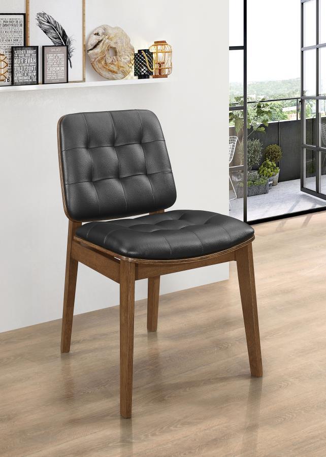 Coaster Fine Furniture Redbridge - Upholstered Dining Side Chair (Set of 2) - Walnut | Meri Furniture