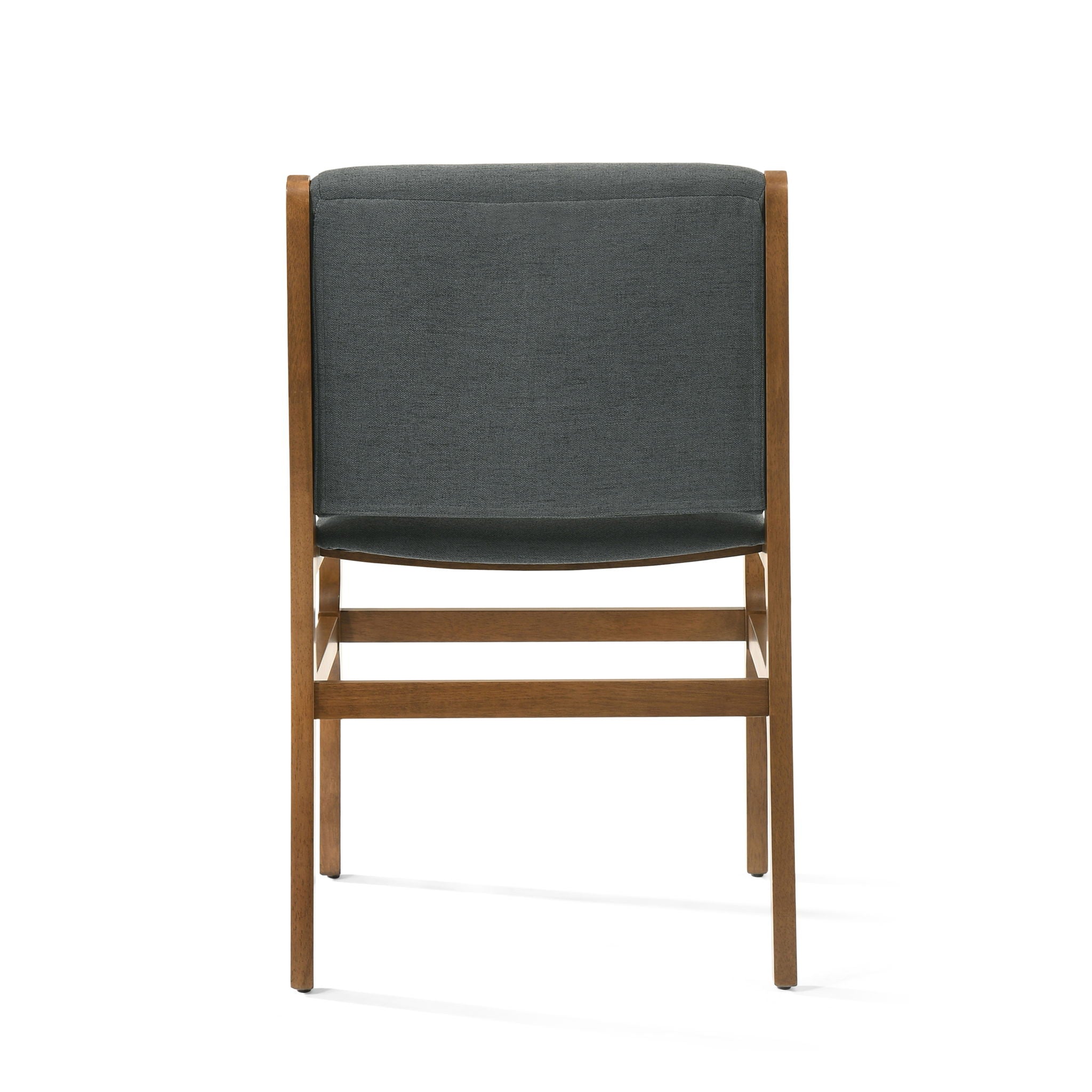 Contemporary Dining Chair Set Upholstered Fabric With Rubberwood Frame