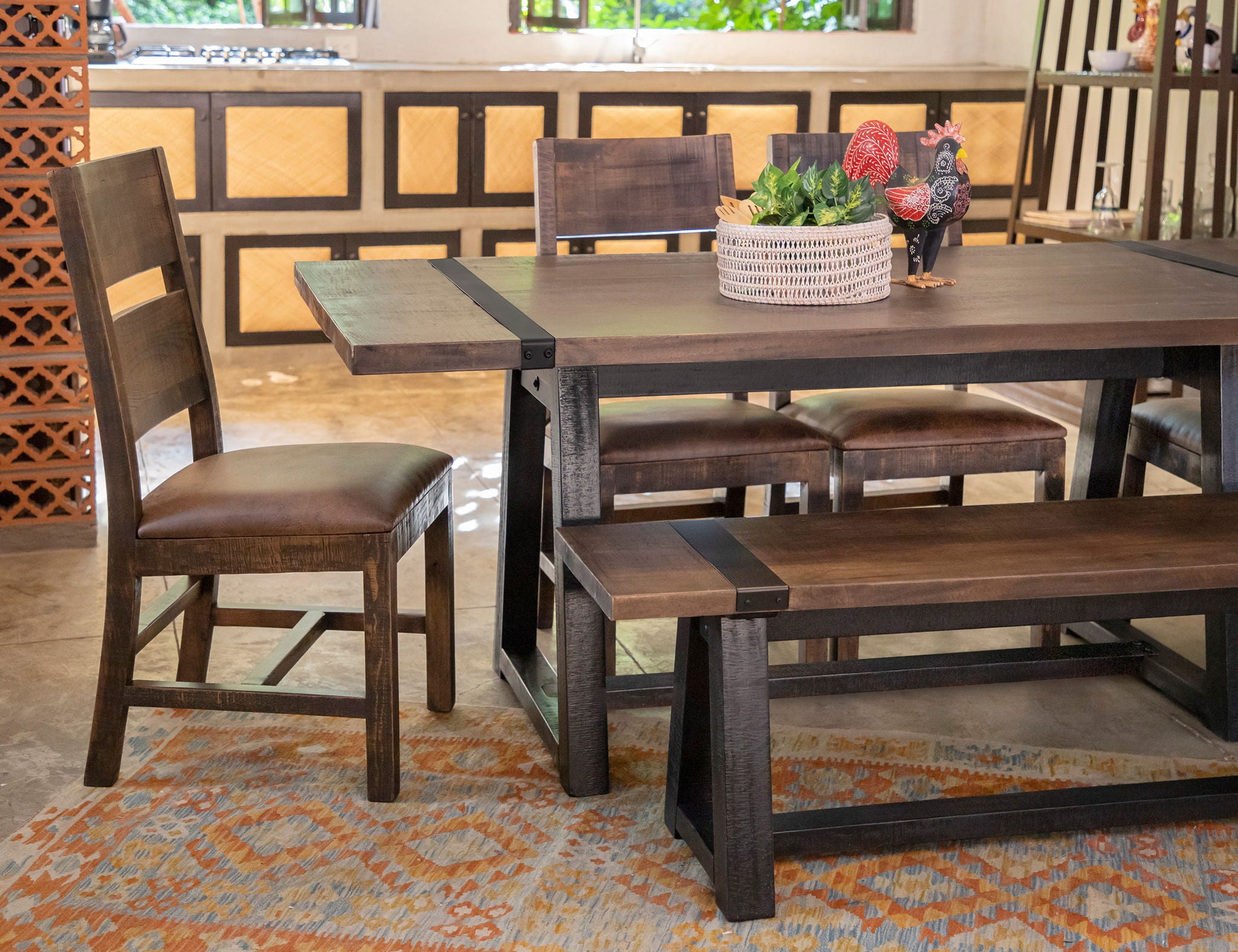 Urban Art - Dining Table - Dark Brown