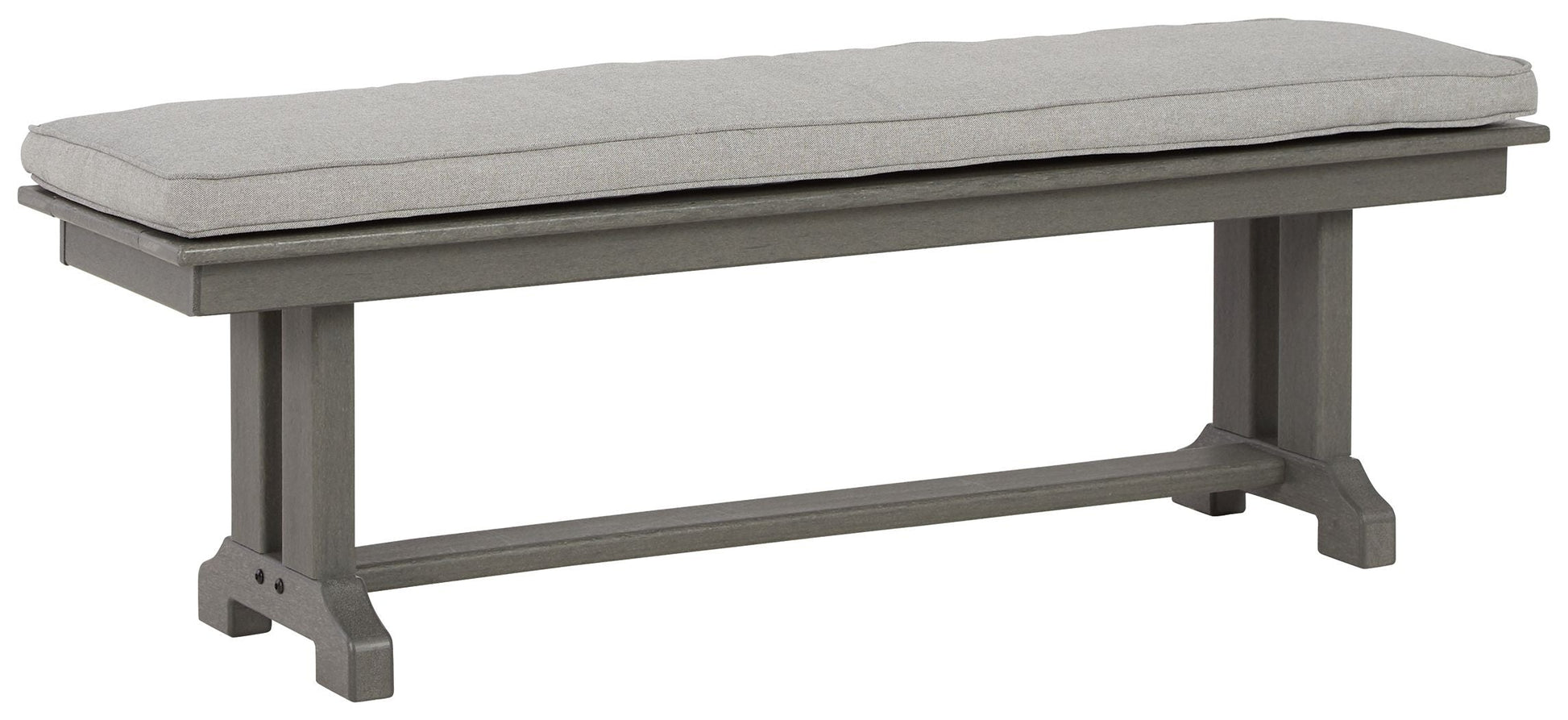Signature Design by Ashley® Visola - Gray - Bench With Cushion | Meri Furniture