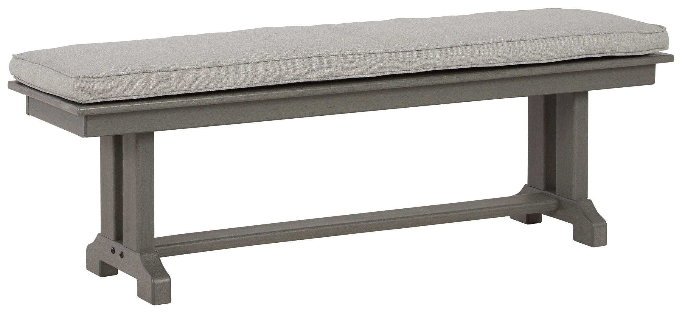 Signature Design by Ashley® Visola - Gray - Bench With Cushion | Meri Furniture