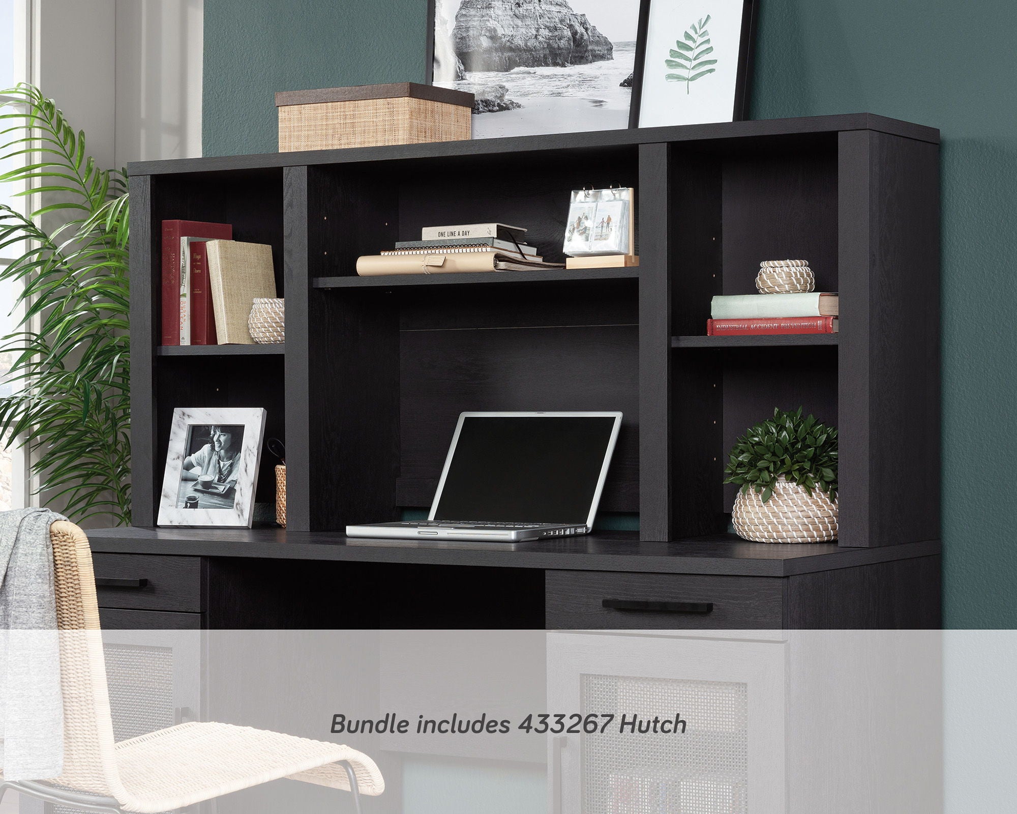 Double Pedestal Desk & Hutch Bundled Set