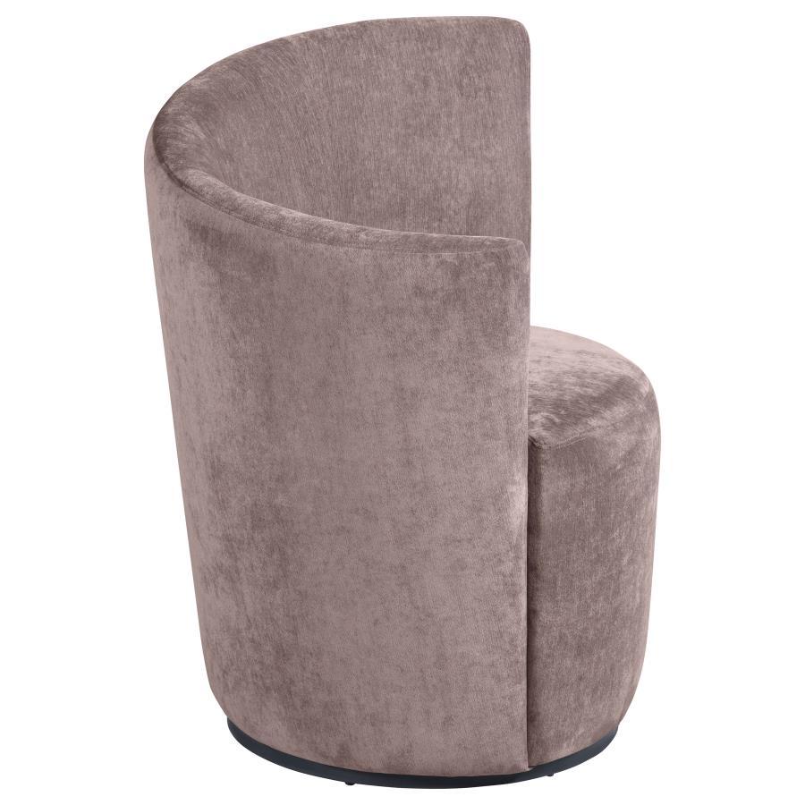 Nueva - Upholstered Swivel Chair Curved Backrest