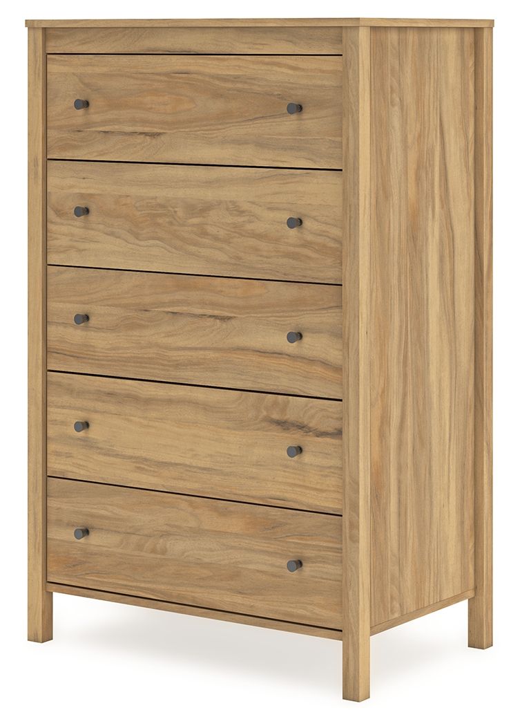 Signature Design by Ashley® Bermacy - Light Brown - Five Drawer Chest | Meri Furniture