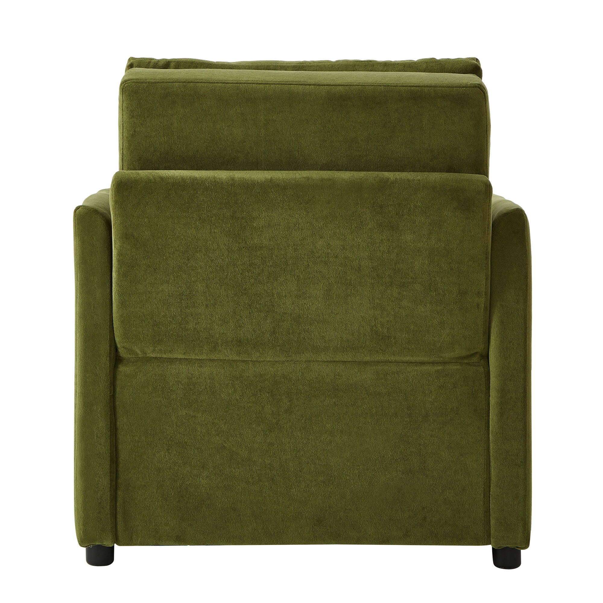 Upholstered Convertible Sleeper Sofa With 5 Position Backrest, Side Pockets, Storage