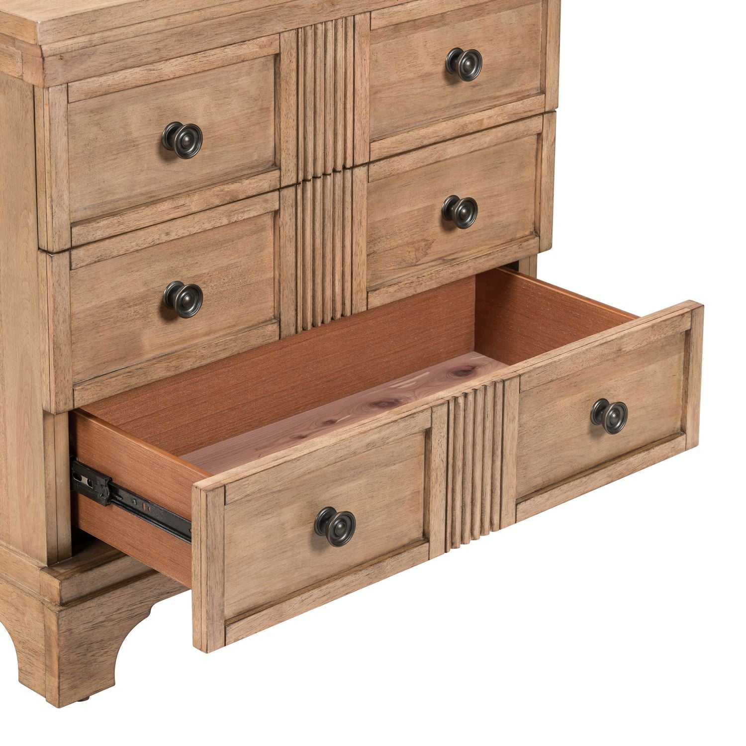 Haven Hills - Bedside Chest With Charging Station - Camel Beige