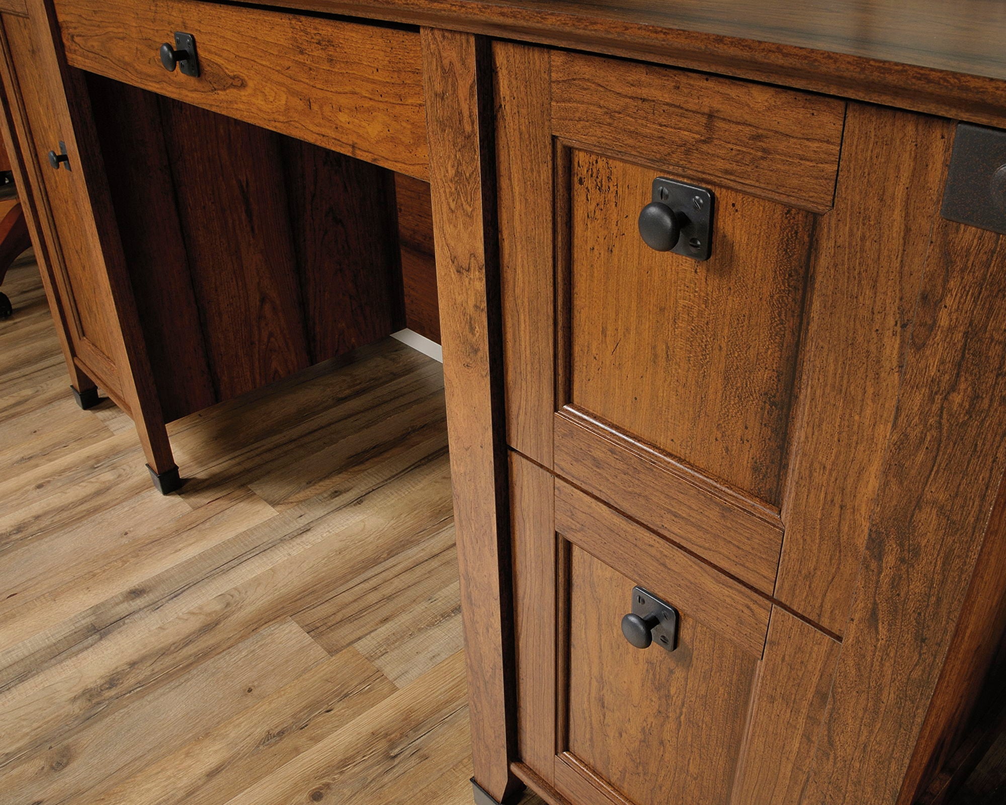 Carson Forge Computer Desk Washington Cherry