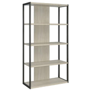 Coaster Fine Furniture Loomis - 72" 4-Shelf Bookshelf - Whitewashed Gray | Meri Furniture