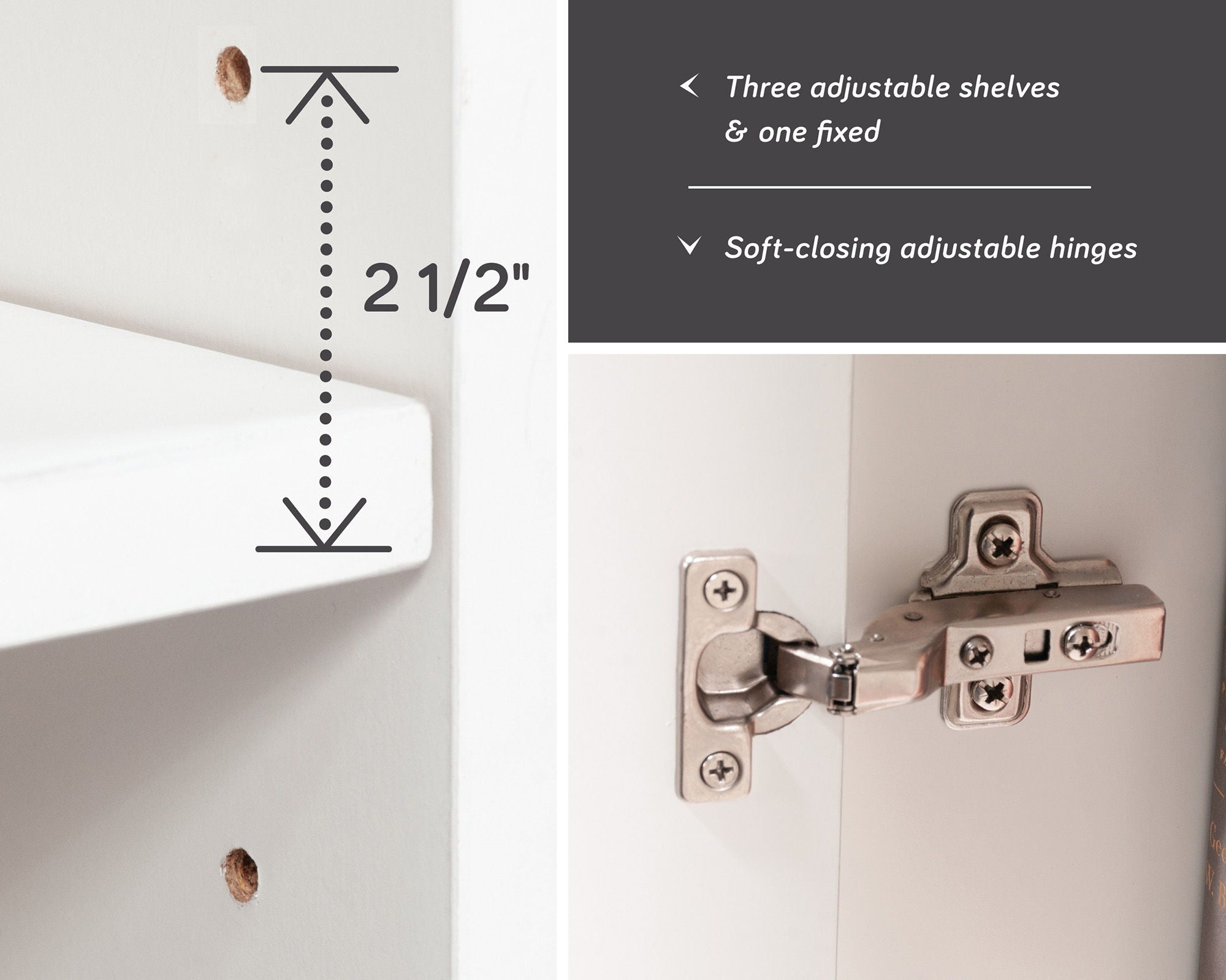 Single-Door Storage Cabinet in White