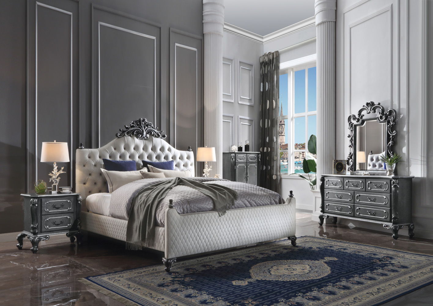 ACME House - Delphine - Mirror - Charcoal Finish | Meri Furniture